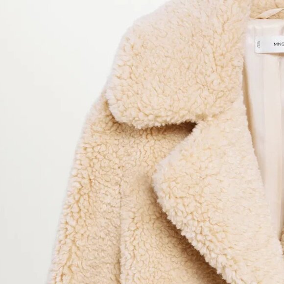Mango Faux Shearling Coat - Picture 3 of 5